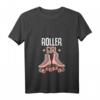 Damen Rollschuhe Roller Girl T-Shirt mit V-Ausschnitt – Perfektes Geschenk für Mädchen, die Rollschuh fahren, zu Weihnachten & Geburtstagen