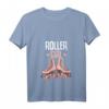 Damen Rollschuhe Roller Girl T-Shirt mit V-Ausschnitt – Perfektes Geschenk für Mädchen, die Rollschuh fahren, zu Weihnachten & Geburtstagen