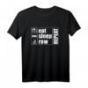 EAT SLEEP Zeile Repeat Ruder-Team Crew T-Shirt – Perfektes Geschenk für Ruderer, Rudersportler und Crew-Mitglieder