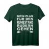 Ruderer Paddeln Mein Plan Für Den Ruhestand Kajak T-Shirt – Perfektes Wassersport Outfit & Geschenk für Ruder- und Kajakliebhaber