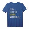 Rudergeschenk - Eating Sleep Rudern T-Shirt für Ruderer, Männer & Frauen, ideales Geschenk für Ruderverrückte