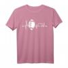 Rugby Ball Herzschlag T-Shirt - Lustiges Sport Geschenk für Mama, Papa, Bruder, Großvater & mehr zum Vatertag, Muttertag, Geburtstag & Weihnachten