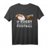 Lustiges Rugby T-Shirt mit Michelangelo Handmotiv - Humorvolles Geschenk für Rugby-Fans, Trainer und Teams