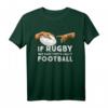 Lustiges Rugby T-Shirt mit Michelangelo Handmotiv - Humorvolles Geschenk für Rugby-Fans, Trainer und Teams