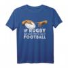 Lustiges Rugby T-Shirt mit Michelangelo Handmotiv - Humorvolles Geschenk für Rugby-Fans, Trainer und Teams