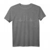 Rugby Heartbeat - Herzschlag EKG mit Rugby Tor T-Shirt für Fans, Trainer & Stadionbesucher