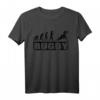 Evolution Rugby Sport Lustig T-Shirt – Klassisches, doppelt genähtes Design für Rugbyspieler und Fans