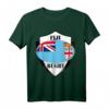 Fiji Rugby HapMonkey T-Shirt Weiß mit Nationalflagge in Rugbyball-Design – Perfekt für Teamunterstützung bei Rugby-WM & Geburtstagsfeiern