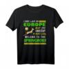 European Springbok Bokke South Africa Rugby Fan T-Shirt - Klassisch mit Doppelt genähtem Saum