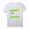 European Springbok Bokke South Africa Rugby Fan T-Shirt - Klassisch mit Doppelt genähtem Saum