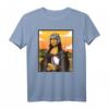 Lustiges Rugby T-Shirt mit Mona Lisa - Kreatives Rugby-Fan Shirt für Frauen, Spieler, Trainer & Stadion-Fans