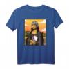 Lustiges Rugby T-Shirt mit Mona Lisa - Kreatives Rugby-Fan Shirt für Frauen, Spieler, Trainer & Stadion-Fans