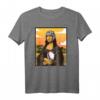 Lustiges Rugby T-Shirt mit Mona Lisa - Kreatives Rugby-Fan Shirt für Frauen, Spieler, Trainer & Stadion-Fans