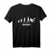 Rugby Evolution Sport Championship T-Shirt – Klassisch geschnitten, doppelt genähter Saum, perfekt für Rugby Supporter