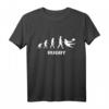 Rugby Evolution Sport Championship T-Shirt – Klassisch geschnitten, doppelt genähter Saum, perfekt für Rugby Supporter