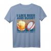 Ich mag Bier und Rugby und vielleicht 3 Leute T-Shirt - Lustiges Geburtstags-Shirt für Rugby- und Bierliebhaber mit 40er Spruch