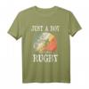 Just A Boy Who Loves Rugby T-Shirt – Lustiges Geschenk für Rugby-Fans, Väter, Opas & Freunde zu Geburtstag, Weihnachten & Co.