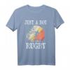 Just A Boy Who Loves Rugby T-Shirt – Lustiges Geschenk für Rugby-Fans, Väter, Opas & Freunde zu Geburtstag, Weihnachten & Co.