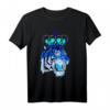 Tiger mit Edelsteinaugen und Krone Blau - Surrealistisches modernes T-Shirt für Sport, Freizeit & Geschenke für Kunstliebhaber, Familie & Freunde