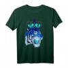 Tiger mit Edelsteinaugen und Krone Blau - Surrealistisches modernes T-Shirt für Sport, Freizeit & Geschenke für Kunstliebhaber, Familie & Freunde