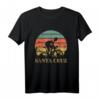 Santa Cruz CA Kalifornien Surfer Retro T-Shirt im Vintage Style - 70er & 80er Jahre Beach Strand Surf Design für Surfer, Fahrradfahrer & Outdoor-Enthusiasten