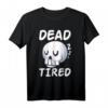 Dead Tired Pastell Goth Skull T-Shirt – Süßes und Gruseliges Gothic-Kunstwerk für Urlaub, Ferien & Goth-Mode