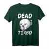 Dead Tired Pastell Goth Skull T-Shirt – Süßes und Gruseliges Gothic-Kunstwerk für Urlaub, Ferien & Goth-Mode