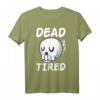 Dead Tired Pastell Goth Skull T-Shirt – Süßes und Gruseliges Gothic-Kunstwerk für Urlaub, Ferien & Goth-Mode