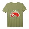 Schweiz Flagge Ski Geschenk Wintersport T-Shirt - Perfekt für Skifahrer, Snowboarder & Alpenfans, ideal zu Weihnachten & Geburtstagen