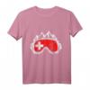 Schweiz Flagge Ski Geschenk Wintersport T-Shirt - Perfekt für Skifahrer, Snowboarder & Alpenfans, ideal zu Weihnachten & Geburtstagen