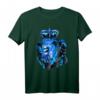 TEAM GAGA Löwe mit Krone und Schwert in Blau – Surrealistisches Fantasy T-Shirt für Sport, Party & Geschenkideen für Familie & Freunde