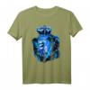 TEAM GAGA Löwe mit Krone und Schwert in Blau – Surrealistisches Fantasy T-Shirt für Sport, Party & Geschenkideen für Familie & Freunde
