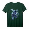 Ninja Shinobi Schwert und Shuriken T-Shirt mit blauer Flamme – Cooles Kinder- und Teenager-Design als Geschenk zum Geburtstag oder Weihnachten