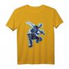 Ninja Shinobi Schwert und Shuriken T-Shirt mit blauer Flamme – Cooles Kinder- und Teenager-Design als Geschenk zum Geburtstag oder Weihnachten