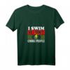 Damen I Swim So I Don't Choke People Lustiges Schwimmen T-Shirt mit V-Ausschnitt – Perfektes Geschenk für Schwimmer & Wassersportler