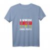 Damen I Swim So I Don't Choke People Lustiges Schwimmen T-Shirt mit V-Ausschnitt – Perfektes Geschenk für Schwimmer & Wassersportler