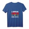 Damen I Swim So I Don't Choke People Lustiges Schwimmen T-Shirt mit V-Ausschnitt – Perfektes Geschenk für Schwimmer & Wassersportler