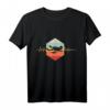 Retro Herzschlag Schwimmen T-Shirt – Geschenk für Schwimmer, Wassersportler & Schwimmtrainer zu Weihnachten & Geburtstag