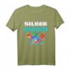 Silber Bestanden Schwimmen Schwimm-Abzeichen T-Shirt – Klassisch geschnitten, langlebig mit doppelt genähtem Saum, perfekt als Auszeichnung für Schwimmsportler