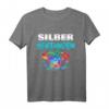 Silber Bestanden Schwimmen Schwimm-Abzeichen T-Shirt – Klassisch geschnitten, langlebig mit doppelt genähtem Saum, perfekt als Auszeichnung für Schwimmsportler