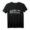 Evolution Schwimmen T-Shirt - Born To Swim für Schwimmfans, klassisch geschnitten, doppelt genähter Saum