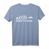 Evolution Schwimmen T-Shirt - Born To Swim für Schwimmfans, klassisch geschnitten, doppelt genähter Saum