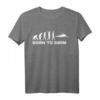Evolution Schwimmen T-Shirt - Born To Swim für Schwimmfans, klassisch geschnitten, doppelt genähter Saum