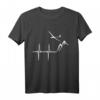 HapMonkey Geschenk T-Shirt für Segelflieger, Piloten und Flugbegeisterte – Lustiges Herzschlag Motiv für Weihnachten, Ostern & Geburtstag