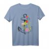 Heimat Küste Meer Segeln Anker T-Shirt mit Blumen – Klassisches maritimes Design für Segler und Küstenliebhaber