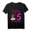 Kinder Schwarze Ballerina T-Shirt zum 5. Geburtstag – Perfektes Partythema und Geschenk für kleine Balletttänzerinnen