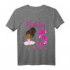 Kinder Schwarze Ballerina T-Shirt zum 5. Geburtstag – Perfektes Partythema und Geschenk für kleine Balletttänzerinnen