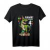Kinder Dinosaurier 4. Geburtstag Jungen - Ich bin 4 Jahre Geschenk T-Shirt für Dino-Liebhaber und Kindergeburtstag