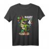 Kinder Dinosaurier 4. Geburtstag Jungen - Ich bin 4 Jahre Geschenk T-Shirt für Dino-Liebhaber und Kindergeburtstag