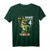 Kinder Dinosaurier 4. Geburtstag Jungen - Ich bin 4 Jahre Geschenk T-Shirt für Dino-Liebhaber und Kindergeburtstag
